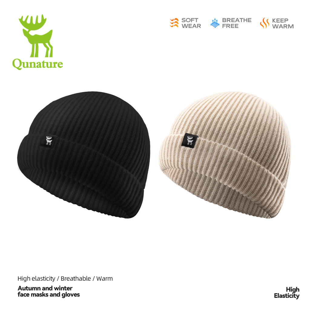 Quature ฤดูหนาวถักหมวก Windproof Warm Elastic น้ําหนักเบาหมวกสวมใส่-resistan สบายขี่จักรยานเล่นสกีเดินป่า Camping หมวก