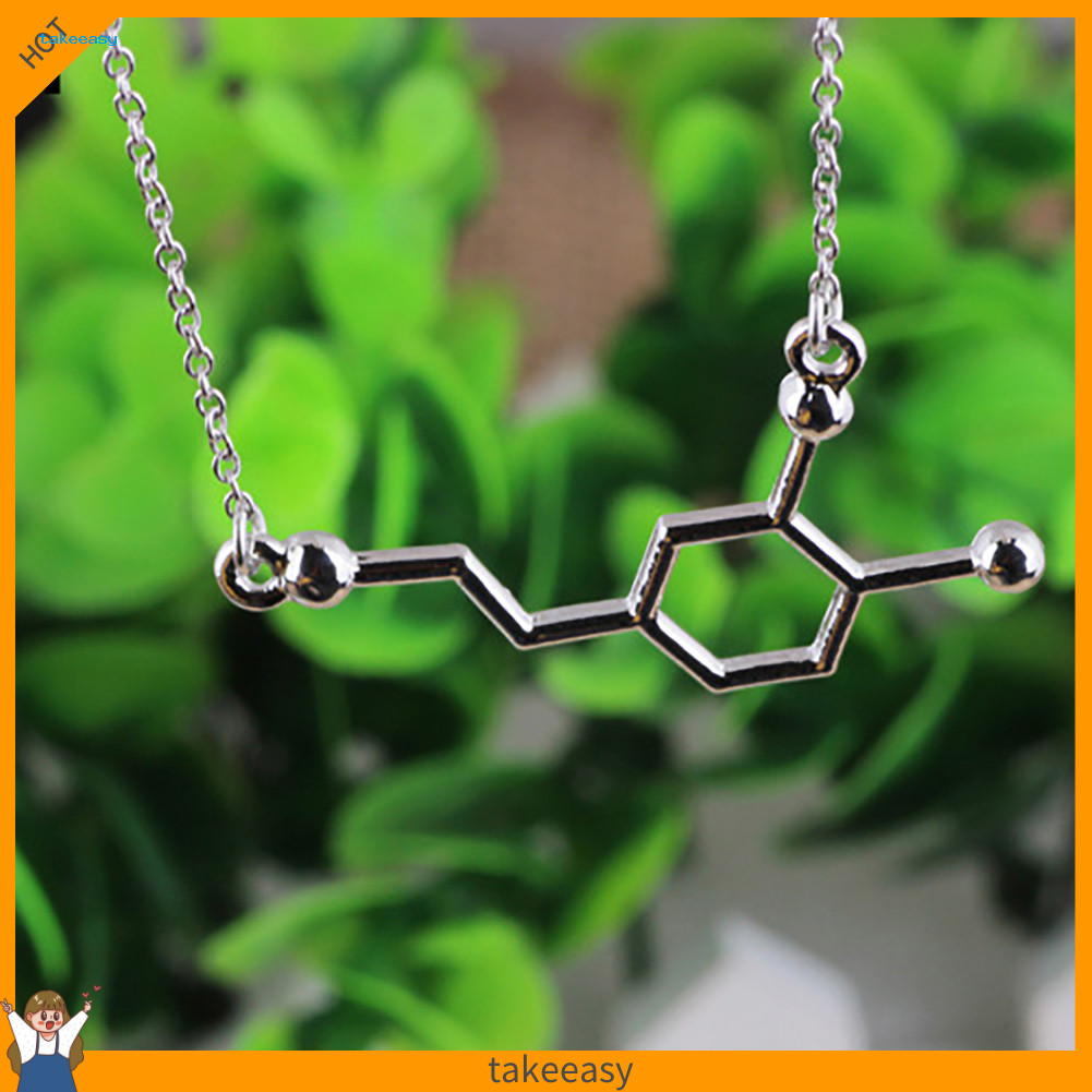 Takeeasy| DNA Serotonin Dopamine Acetylcholine Biochemistry สร้อยคอจี้โมเลกุล