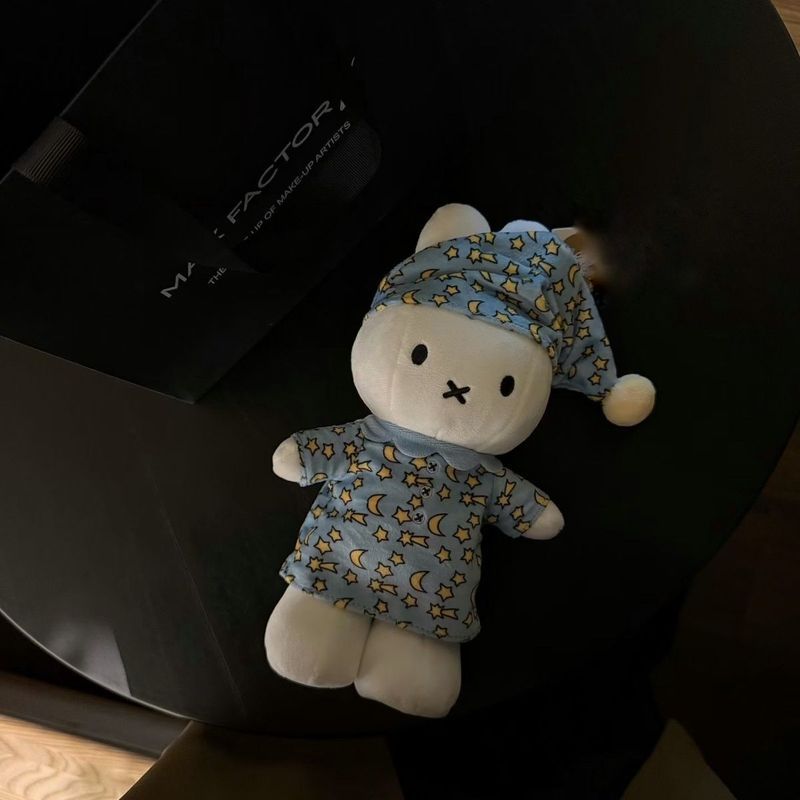 Miffy/Super น่ารัก Miffy ตุ๊กตากระต่าย 25 ซม.ชุดนอน Miffy มาพร้อมกับ Good Night ตุ๊กตาตุ๊กตาของขวัญว