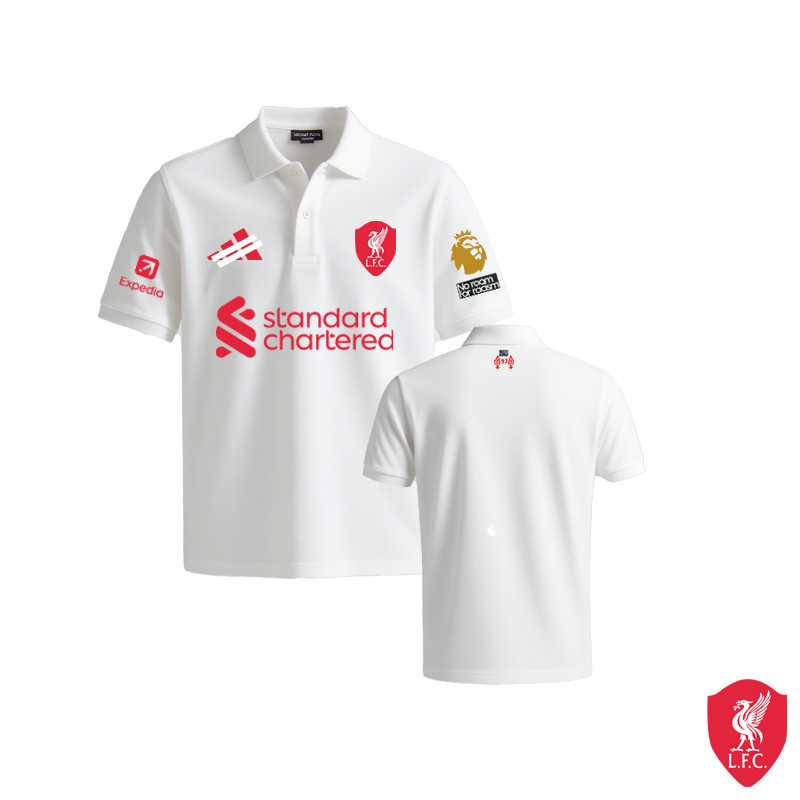 Liverpool 2025 Premier League Cotton Polo Shirt Fan Support Edition No. 7 Wirtz No. 11 Salah