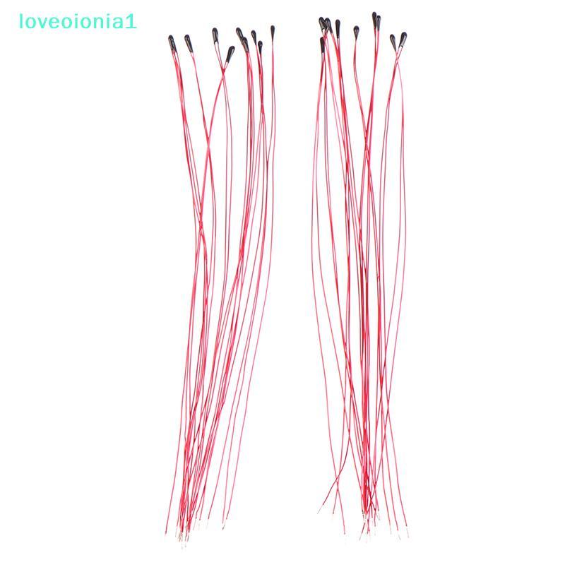 loveoionia1 10PCS NTC Thermistor ตัวต้านทานความร้อน MF52B 10K 100K Probe สาย B3470 B3380 B3950 B3435