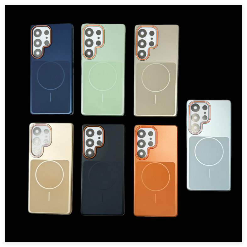 Luxury Matte Metallic Paint เคสโทรศัพท์แม่เหล็กสําหรับ Samsung Galaxy S26 S23 S24 S25 FE Ultra Plus Hard PC ฝาหลัง - รูปที่ 2