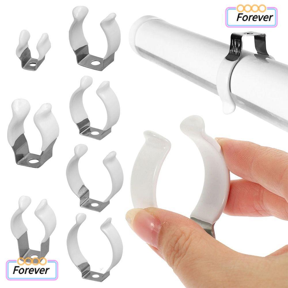 FOREVER 5 ชิ้นโคมไฟหลอดคลิป,แก้ไขคลิปฐานเครื่องมือฤดูใบไม้ผลิเทอร์รี่คลิป,ทนทานด้วยยางป้องกัน T3/T4/T5/T6/T7/T8/T9/T10 Clamp ผู้ถือท่อ Clamp สําหรับ 12 มิลลิเมตร-32 มิลลิเมตร Dia หลอด
