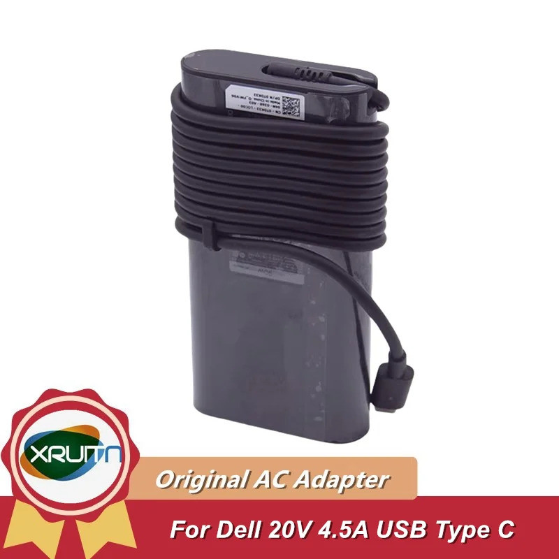 Original 20V 4.5A 90W USB-C Type-C Lapto AC Adapter Charger สําหรับ Dell Latitude 7400 7410 7320 738