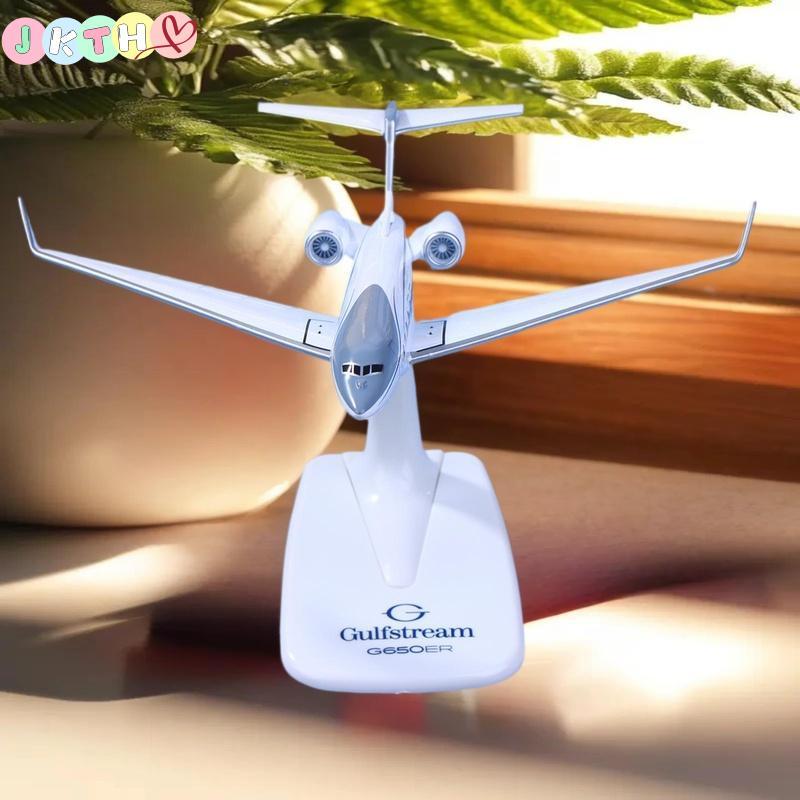 JKTH 1PCS Gulfstream G650 เครื่องบิน Diecast 1/200 Scale เครื่องบินรุ่นเครื่องบิน G650ER เครื่องบินร