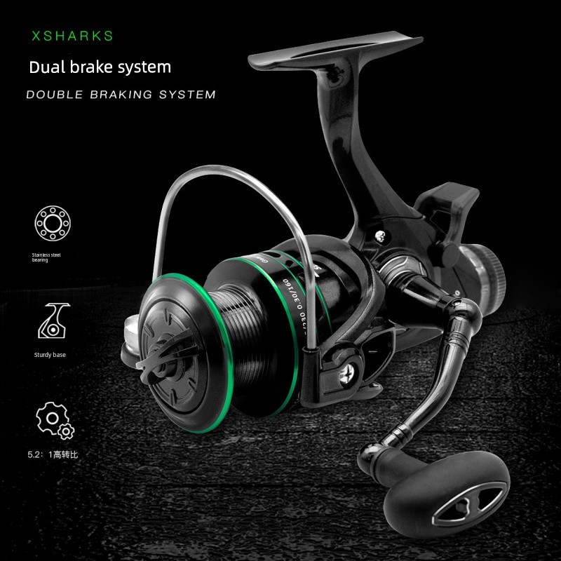 รอกdc ลอกเบส รอกตกปลาแบบสองด้าน เบรกประสิทธิภาพสูง ออกแบบมาเพื่อการจับปลาคาร์พและปลาทะเล