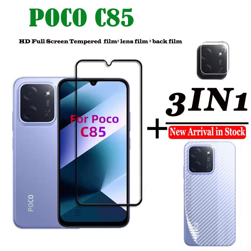 สําหรับ 3in1 กระจกนิรภัยสําหรับ Xiaomi POCO C85 ป้องกันหน้าจอบน POCO C85 C75 POCO F7 PRO โทรศัพท์สมา