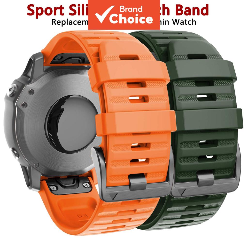 22 มม.26 มม.Quick Fit ยางสายนาฬิกาสําหรับ Garmin Fenix 8 51mm 47mm/ 7X pro / 6 / 5X Plus / Fenix3 hr / Forerunner 970 965 945 935