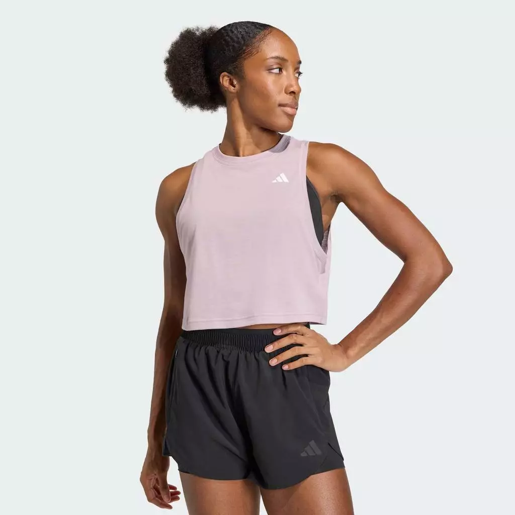 adidas Gym & Training เสื้อกล้ามออกกำลังกายทรงบ็อกซี Train Essentials ผู้หญิง สีม่วง KB7919