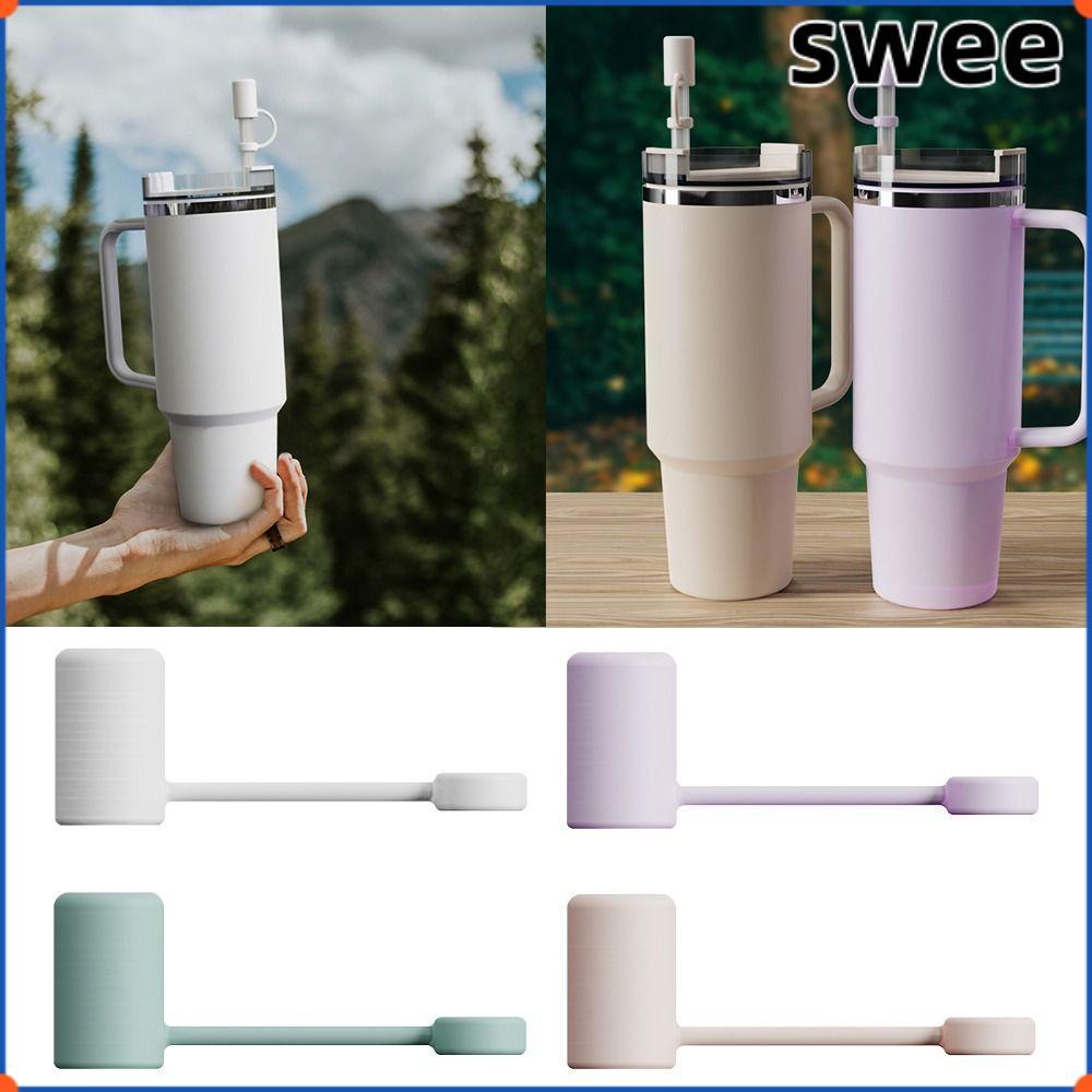SWEE ฝาครอบฟาง, ปลั๊กกันฝุ่น Protector ซิลิโคนแบบใช้ซ้ําได้หลอดเคล็ดลับ, Leak-Proof Splash Proof ทนทานดื่มฟางเคล็ดลับฝาปิดสําหรับถ้วย 40oz/ 30oz