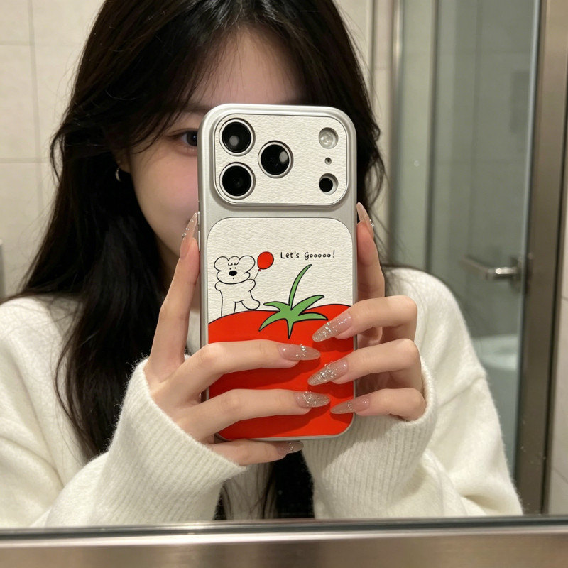 น่ารักมะเขือเทศลูกสุนัขหนังเคสโทรศัพท์สําหรับRealme GT8 Pro GT 7T GT6 6T Neo 7X 6 SE P4 P3 Lite P1 ค