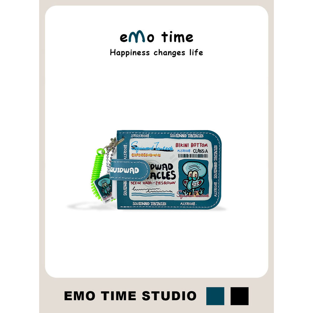 Emo Original Octopus Brother Draw Card Holder Multi-Card Slot แบบพกพา Subway Canteen Campus Student 