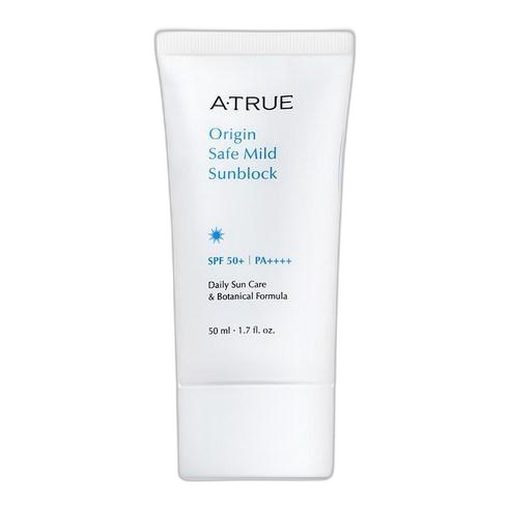 [Atrue] Origin Safe Mild Sunblock SPF50+ PA++++ 50g / Korean Sunblock SPF50 / สูตร Mild & Safe by Gl