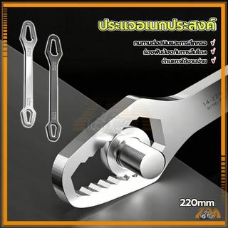ประแจอเนกประสงค์ หกเหลี่ยม ประแจข้าง 8-24mm. สีเงิน/ดำ มีให้เลือกสองสี อเนกประสงค์ แข็งแรงทนทาน ใช้งานได้หลากหลาย