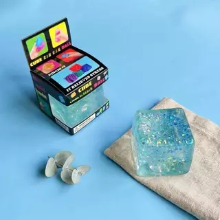 ⚡เรือ 12 ชม.⚡FG สกุชชี่หลากสี Ice Cube Fidget Stress Ball สําหรับกลุ่มทุกวัย HS