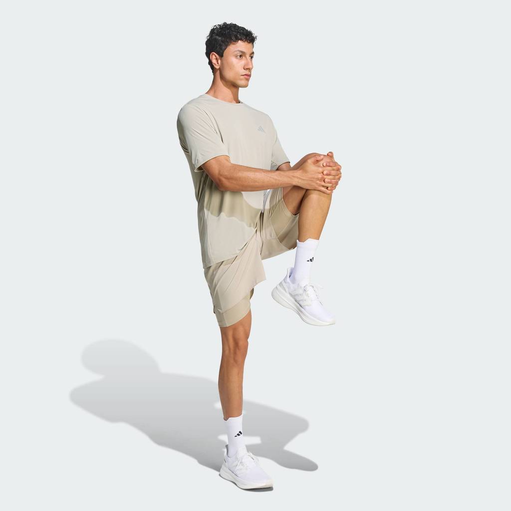 adidas تيشيرت جري رجالي adi365 — بني — صورة 3