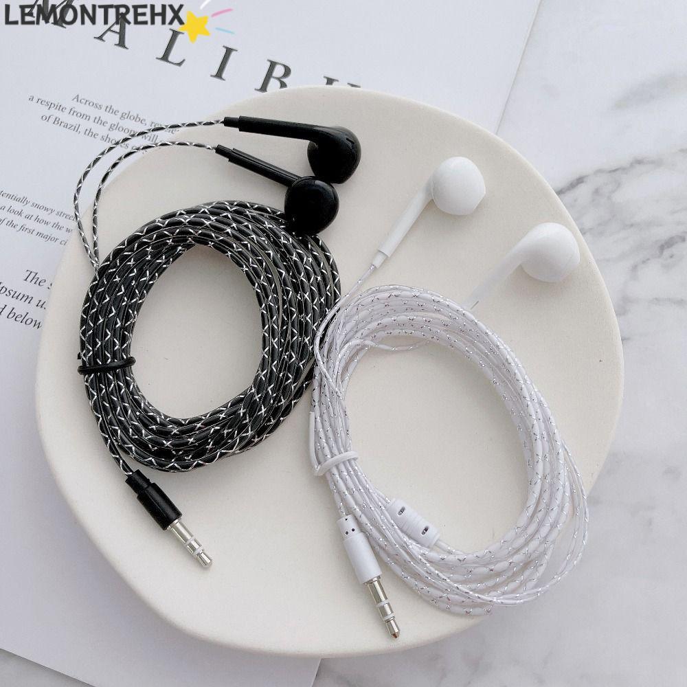 LEMONTREAL 1 ชิ้นเบสปลั๊กอุดหู,การตรวจสอบการบันทึก Anchor ชุดหูฟังแบบมีสาย,สีดําสีขาว 2 เมตร/ความยาวสาย 3.5 มม.เกมคอมพิวเตอร์ Live หูฟัง