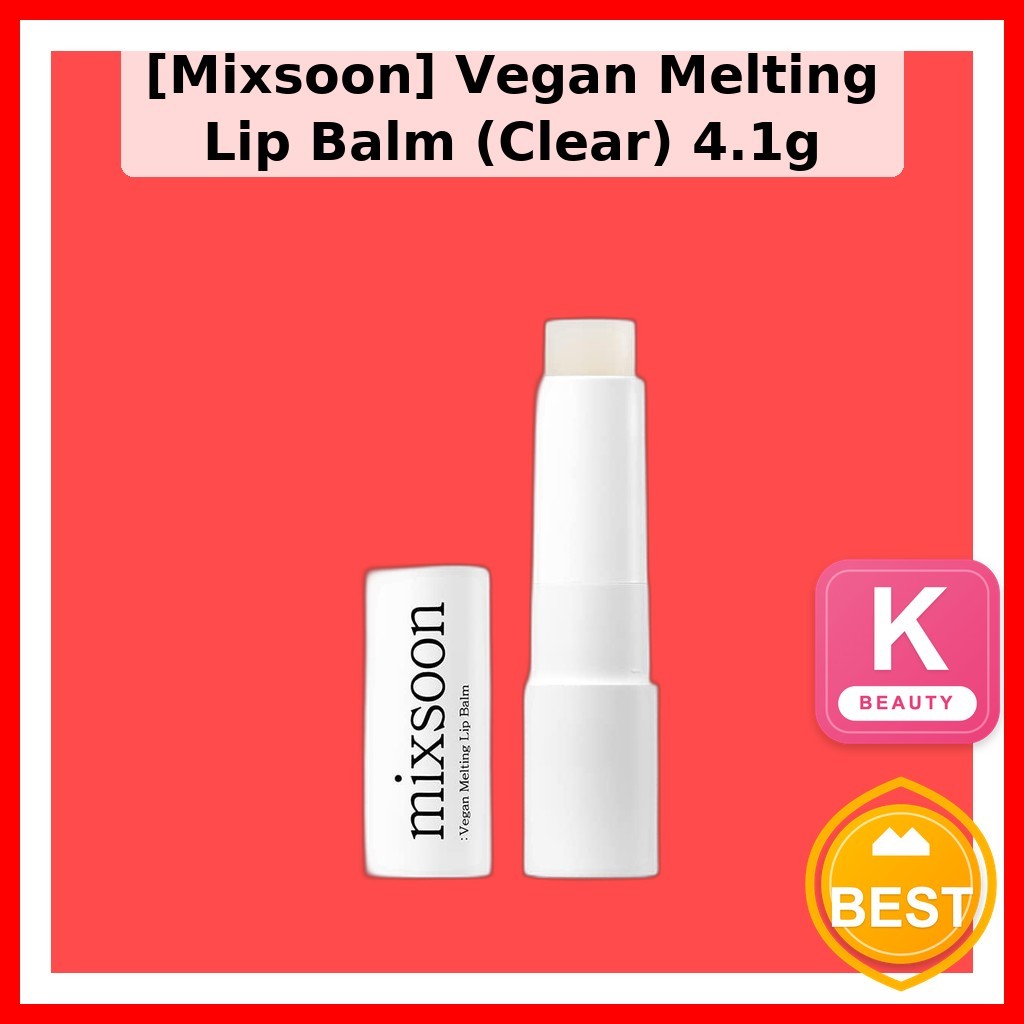 [Mixsoon] Vegan Melting Lip Balm (Clear) 4.1g / ลิปบาล์มเกาหลี / สูตรละลาย / ของแท้ 100% โดย HotKore