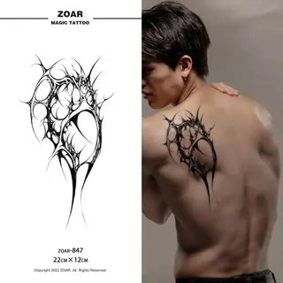 !!ส่งจากไทย!! ZOAR แทททูกันน้ำ ลายสายฟ้าผีเสื้อ Magic Tattoo สมุนไพร กึ่งถาวร ติดทน 2 สัปดาห์ BLACK