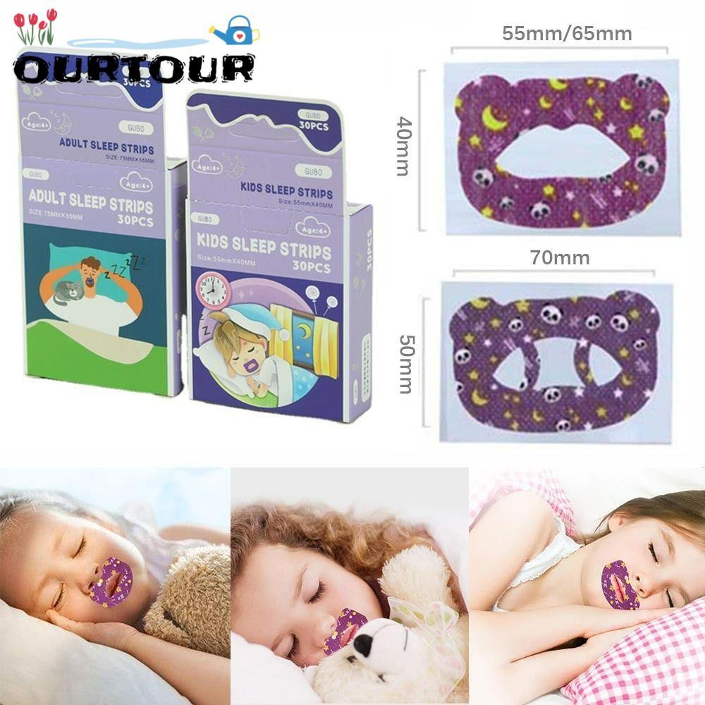 URTOUR 30 ชิ้นปากหายใจ Patch, ผ้าไม่ทอ Sleep Aid เทปปิดปาก, Breathable Health Care หยุดกรน Anti Snoring สติกเกอร์