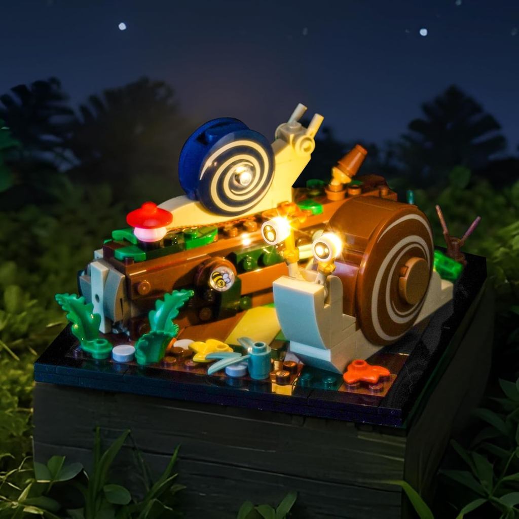 ไฟ LED เข้ากันได้กับ Lego Friendly Snails 40788 - JUST Lights, ชุดไฟเข้ากันได้กับ Lego 40788, ไม่รวม