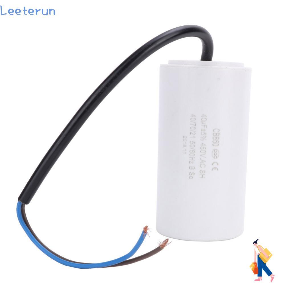 LEETERUN Motor Running Capacitor, 450V 40uf CBB60 Capacitor, Stable Performance Mini Size Appliance 