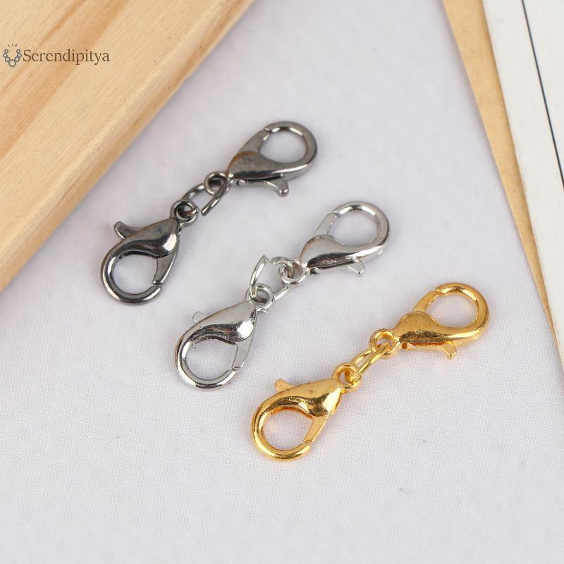 SEE 10/30 ชิ้น Handmade สร้อยข้อมือสร้อยคอ Connector Double Lobster Clasp เหมาะสําหรับ DIY เครื่องปร