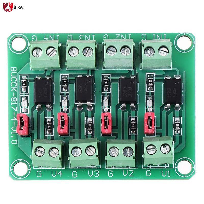 817 Optocoupler 4 ช่องบอร์ดแยกแรงดันไฟฟ้าควบคุมแรงดันไฟฟ้า Switching Driver โมดูล Optical Isolation 