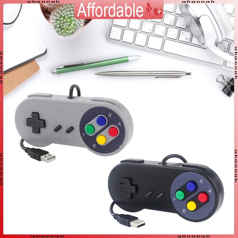 AH Retro Gaming Joypads WiredUSB ตัวควบคุมเกมGamepadสําหรับSNES EmulatorsสําหรับSNES Retro Controlle