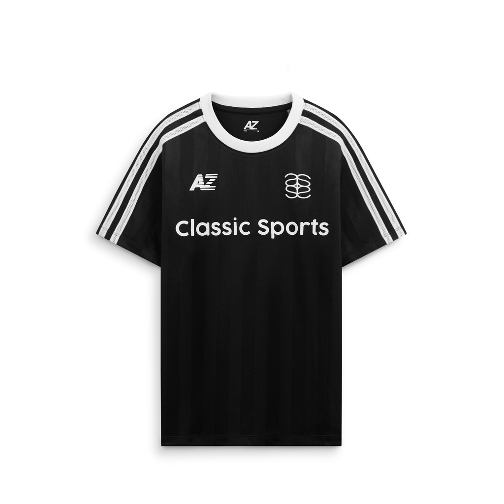 AIIZ (A to Z) - เสื้อแอคทีฟผู้หญิง AIIZ คอกลม แขนสั้น เสื้อยืด Pinstripe ผู้หญิง AIIZ