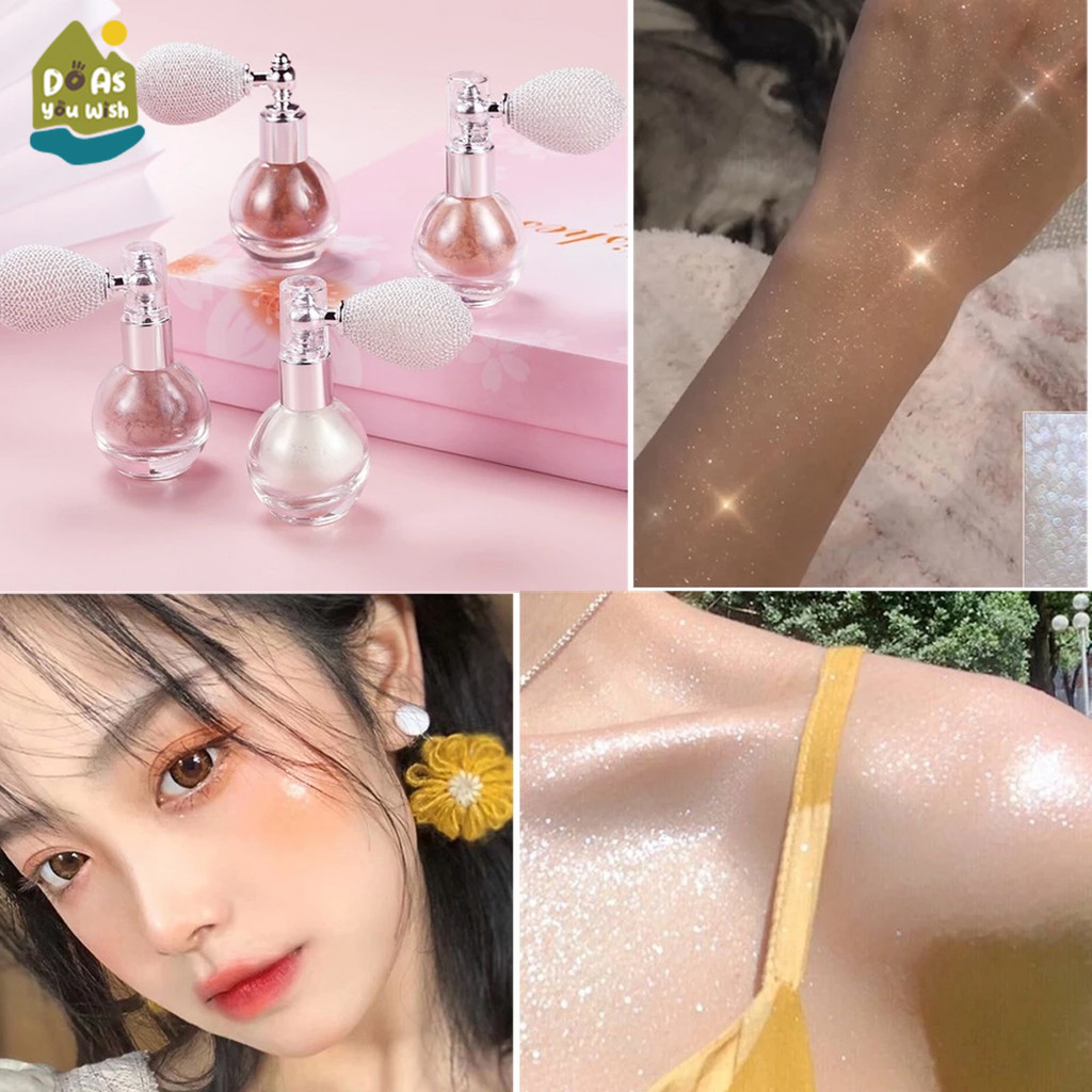 สเปรย์กลิตเตอร์ กากเพชร Glitter Mist เครื่องสำอางแต่งหน้าไฮกลอส 3 สี กากเพชรฉ่ำๆ แต่งหน้า ไฮไลท์ Shimmer body spray