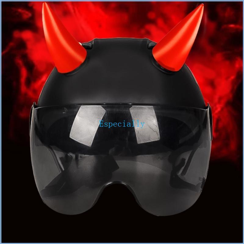 ESP บุคลิกภาพ Horns Devil Full Face Road Headwear ตกแต่ง