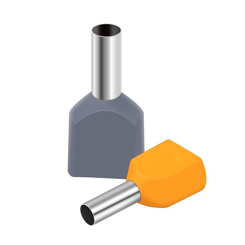 การเชื่อมต่อ Terminal การเชื่อมต่อจมูกทองแดง TE1512-TE6014 Cold Press สองสาย Cold Press Terminal Hea