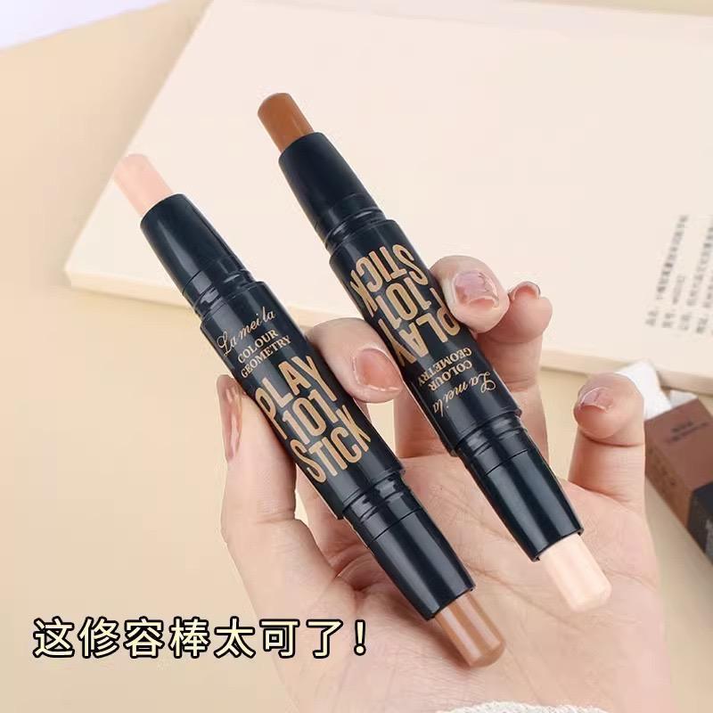 คอนทัวร์ contour stick Contouring Stick Female Double-Headed Dual-Use Highlighter เริ่มต้นจมูก Shado