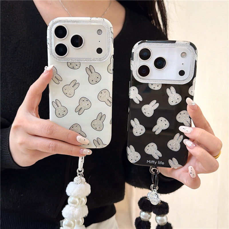 สําหรับiPhone 17 14 13 15 16 pro MaxกรณีเงินGlitterการ์ตูนMiffyกระต่ายApple 17Promaxเคสโทรศัพท์17proสไตล์ใหม่iPhone16Promaxสองชั้นiPhone15proรวมทุกอย่าง14เคสนิ่ม13ซิลิโคนน่ารักหญิงเคสโทรศัพท์ป้องกันกรณี