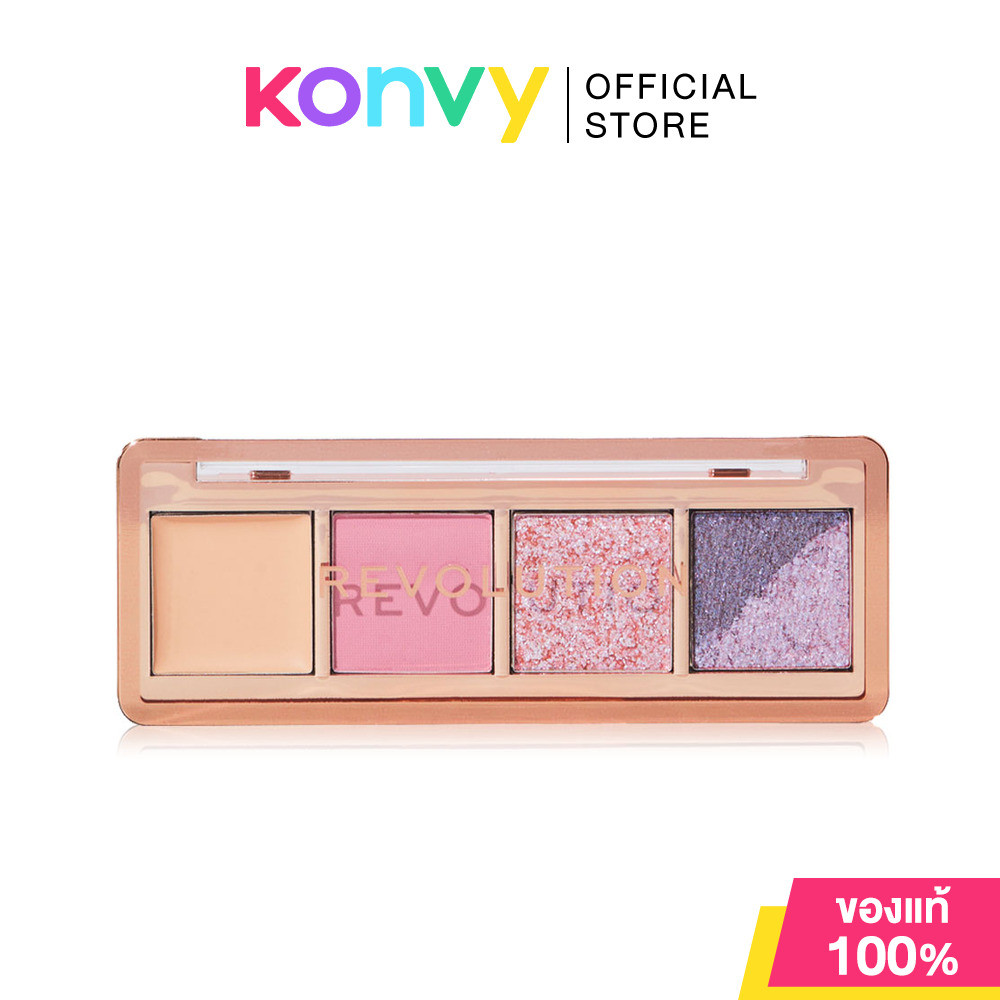 Makeup Revolution The Icon Edit 0.7g #Enchanted เมคอัพ รีโวลูชั่น พาเลทอายแชโดว์มินิ 4 เฉดสี.
