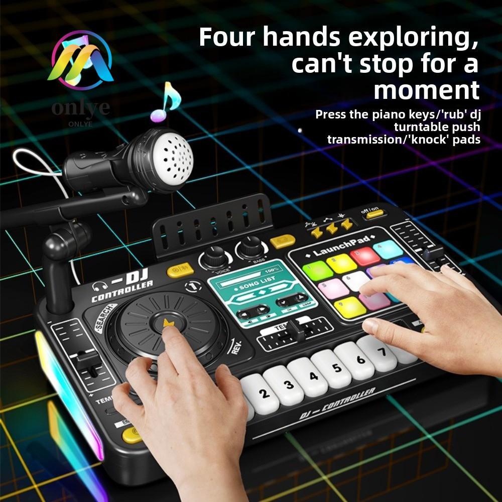 ONLYE คีย์บอร์ดเปียโนอิเล็กทรอนิกส์, การออกแบบจําลองพร้อมไมโครโฟนเด็ก DJ Mixer, เอฟเฟกต์เพลง Interac