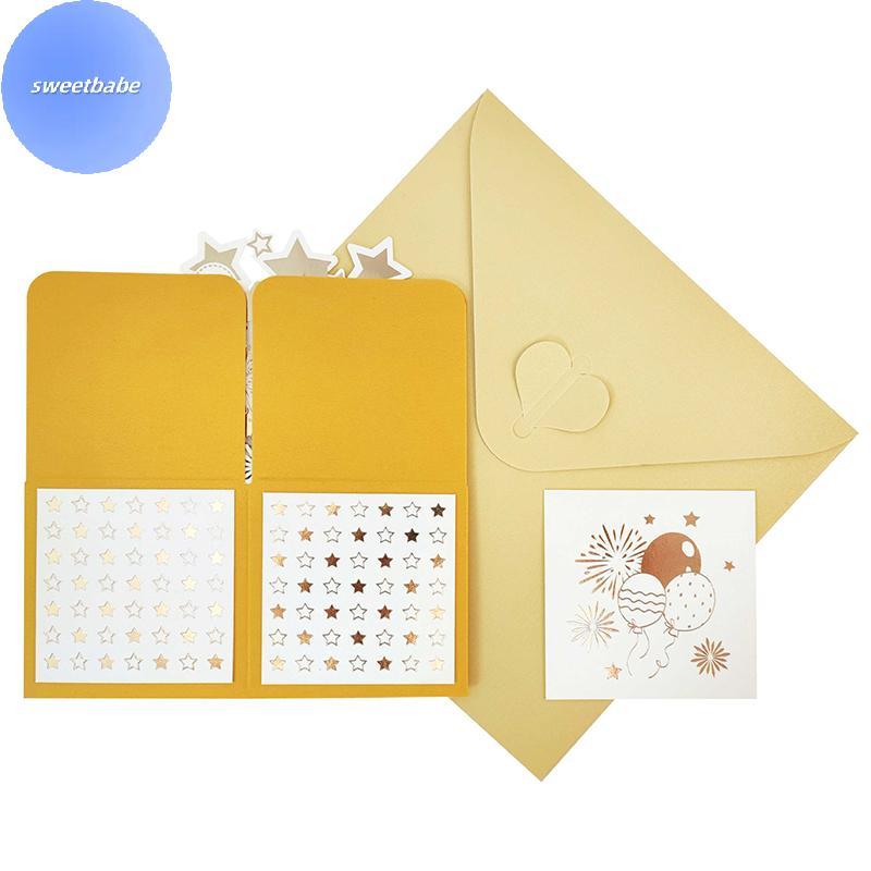SEBABE การ์ดครบรอบ 50 ปี, 3D Gold Happy Anniversary Pop Up Card พร้อมซองจดหมายสําหรับสามีภรรยาคู่ผู้