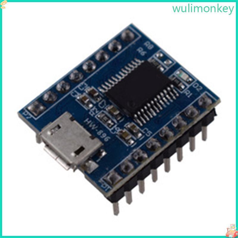 WU ฟังก์ชั่นการแทรกภาษาออกอากาศ JQ6500 โมดูลเสียงพร้อมพอร์ต Micro USB