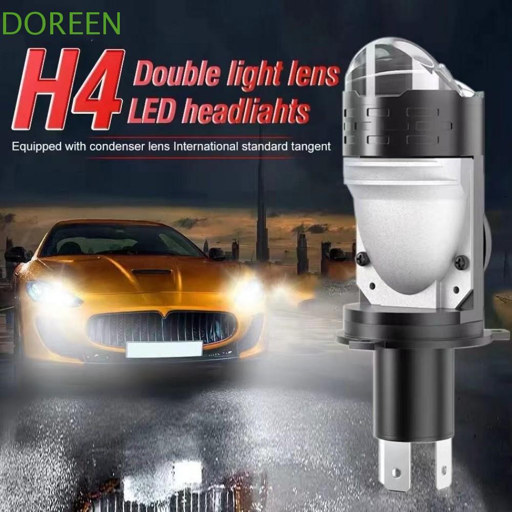 DOREEN H4 LED Projector Len, High Power Super Bright H4 LED ไฟหน้าหลอดไฟ,ไร้สายใส่โดยตรงกันน้ําสูงต่