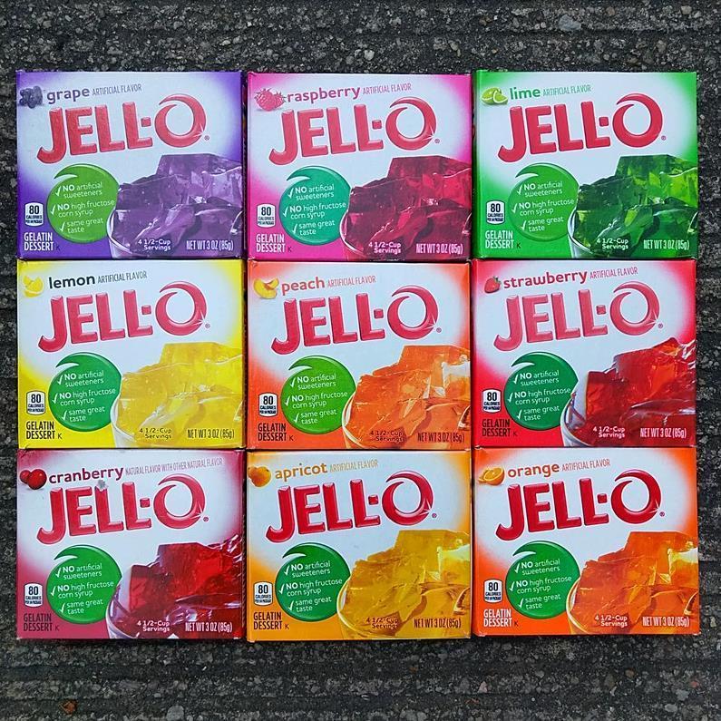 American JELLO Brand Fruit Flavour Transparent Powder กินได้โฮมเมด No-Boil JELLO GELATIN DESSERT2025
