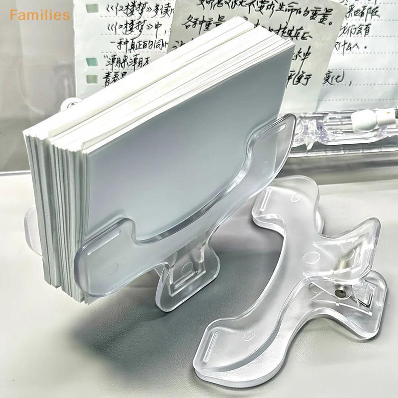 Families> Simple Fixed Book Clips Frosted Transparent Page Holder สําหรับเครื่องมืออ่านหนังสือ Memo Clip Kawaii Desk Accessories ที่วางโน้ตที่ใช้งานได้จริงได้ดี