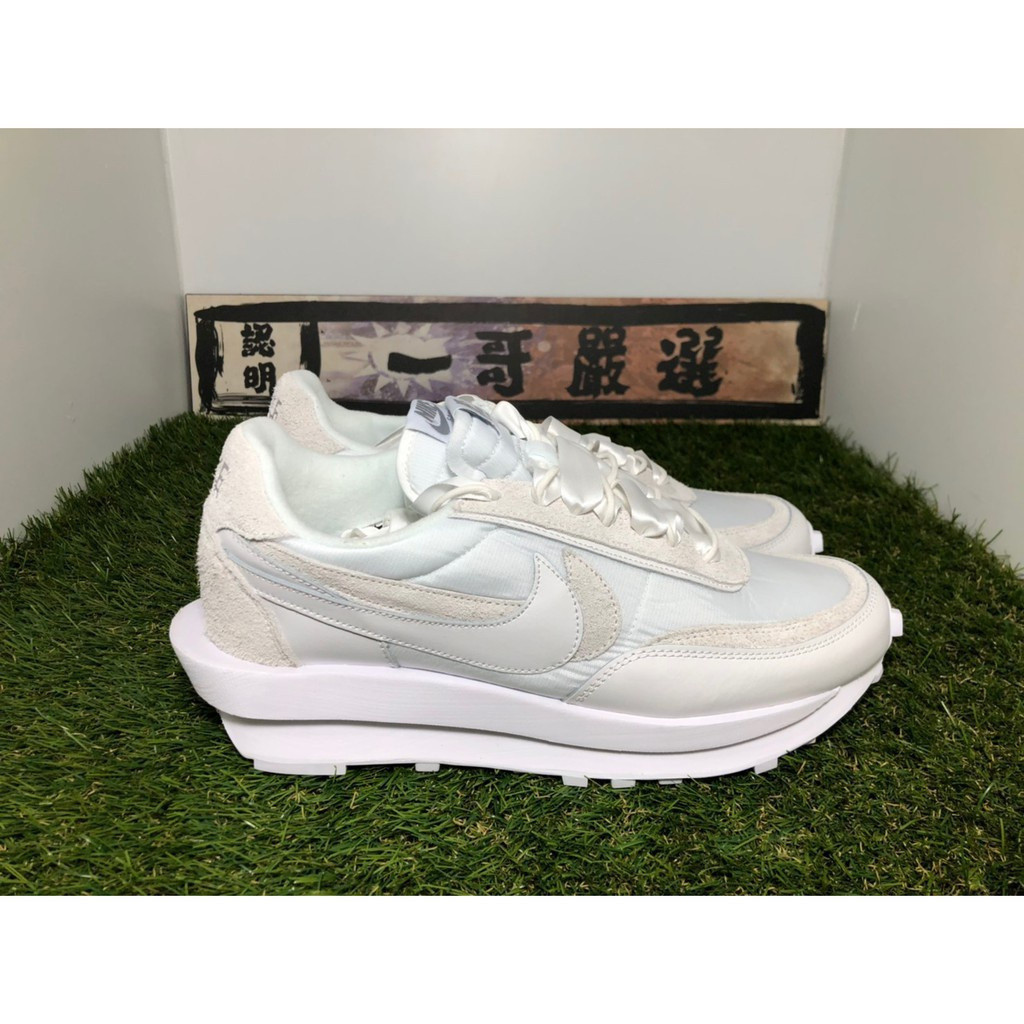 คุณภาพสูง Sacai x Nike LDV Waffle Joint สีขาวริบบิ้นไนลอน Destruction ผู้ชายผู้หญิงรองเท้าผ้าใบ BV00