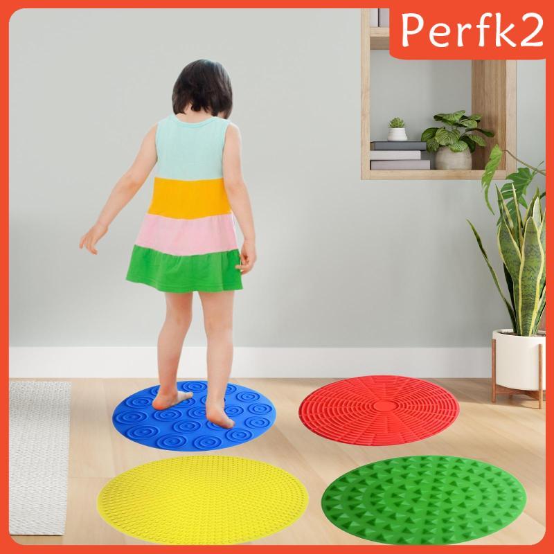 [Perfk2] 4x Sensory Stepping Circles Pad Touch สําหรับการดูแลวันพัฒนาการเล่นที่ใช้งาน
