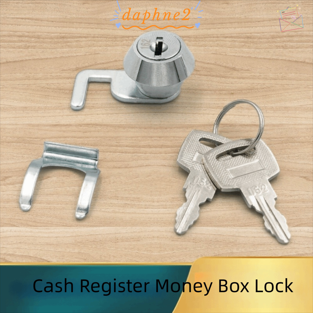 DAPHNES Mini Cam Lock พร้อมคลิปด่วน, Silver Rust-Resistant Cash Box Lock, Locker พร้อมกุญแจ Easy Rep