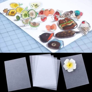 ฟิล์มหดใส 21x29cm ฟิล์มหดพลาสติก 20PCS แบบขุ่น กระดาษหดความร้อนฟิล์มหดแผ่นกระดาษสำหรับ DIY แขวน Charms