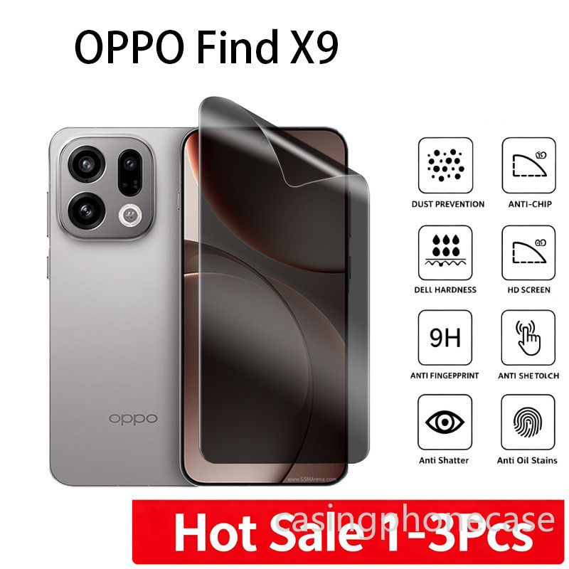 1-3PCSป้องกันหน้าจอสําหรับOPPOค้นหาX9 X9s X9sPro Pro s 4G 5G 2026 ด้านหน้าHydrogelฟิล์มAnti Spy Peepความเป็นส่วนตัวสีดําโทรศัพท์มือถือฝาครอบป้องกันTPU Soft Ultra Slim Anti Scratch