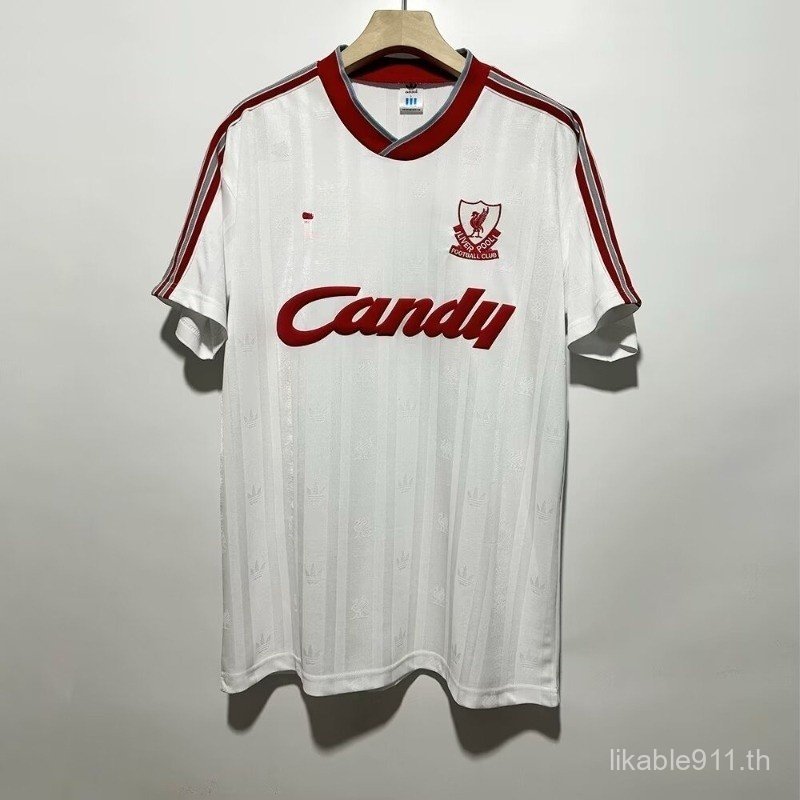 1988-89 Anfield Stadium Erke Short Sleeve Vintage Jersey Mens Jersey Quick Dry Sports Soccer Top AAA