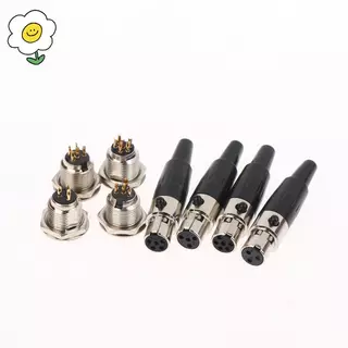 {}maoying} 1 ชิ้นขนาดเล็ก XLR Audio Straight Connector Mini XLR 3/4/5/6 Pin หญิง/ชายปลั๊กชาย Soet สําหรับสายไมโครโฟน {COD}