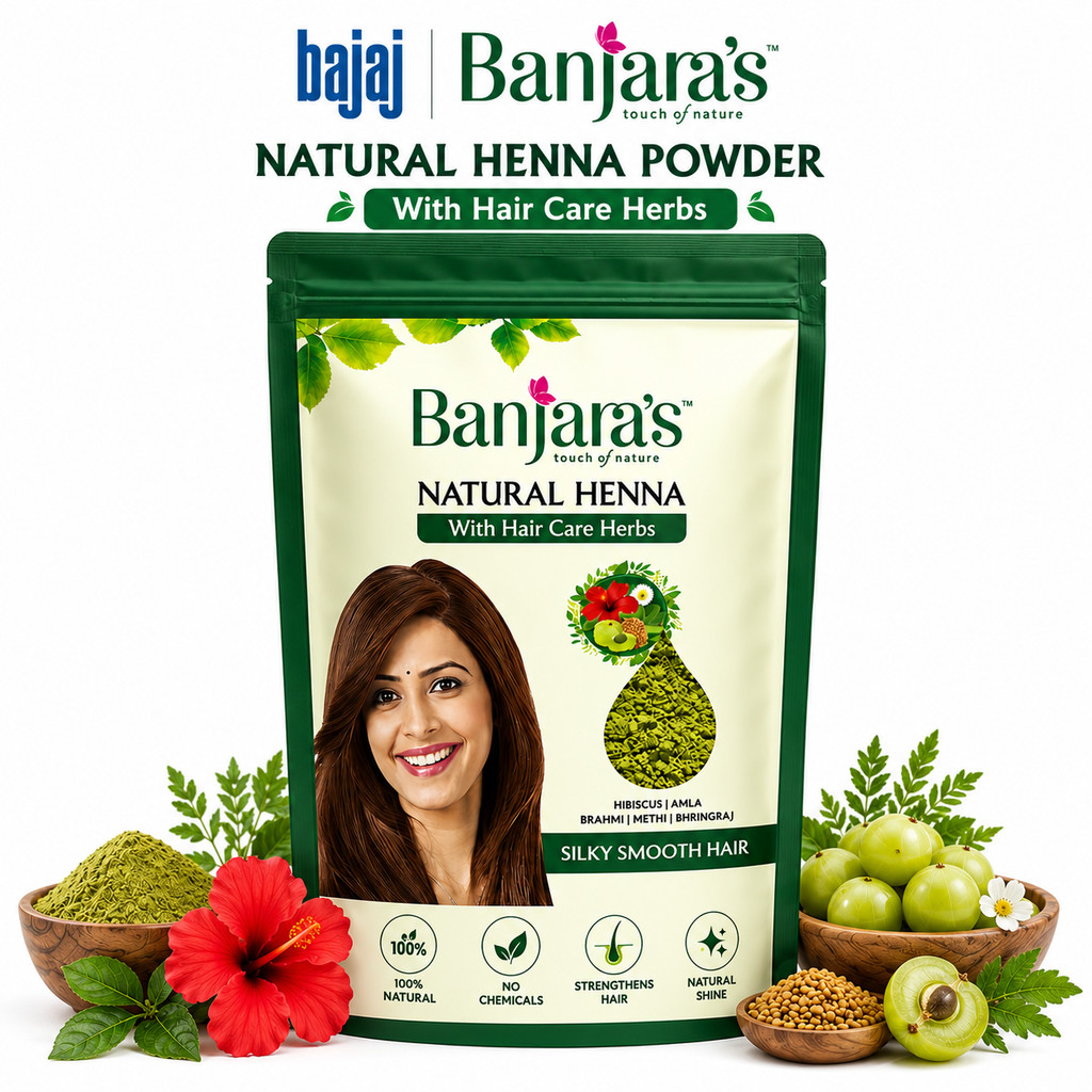 Banjara's Natural Henna Powder 100% Natural | ผงเฮนน่า สมุนไพรบำรุงผม ปิดผมขาว ผมนุ่มเงางาม